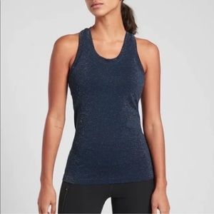 Athleta Momentum Seamless Navy Sparkle Tank